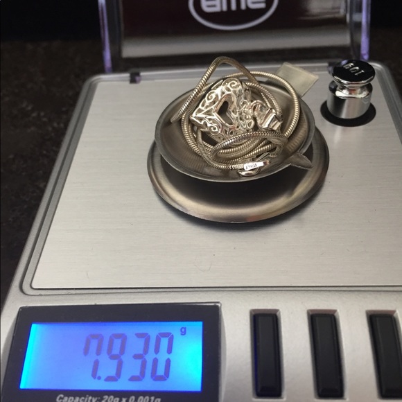 Sterling Silver 18” Snake Chain & Heart Pendant - Picture 8 of 8